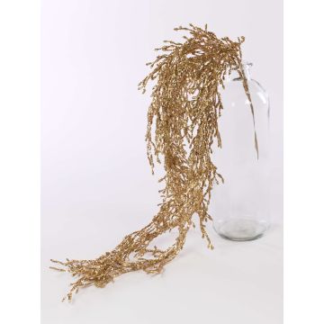 Artificial hanging plant Rhipsalis TJORVEN, spike, glitter, gold, 3ft/95cm