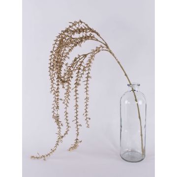 Artificial Rhipsalis branch HASAN, glitter, gold, 4ft/120cm