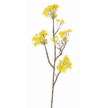 Artificial maple spray ALHENA with flowers, yellow, 28"/70cm, Ø2"-3.5"/5-9cm Artificial maple spray ALHENA with flowers, yellow, 28"/70cm, Ø2"-3.5"/5-9cm