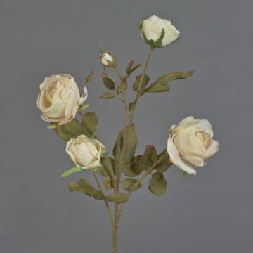 Artificial rose spray SITARA, cream, 30"/75cm, Ø2"-3.1"/5-8cm Artificial rose spray SITARA, cream, 30"/75cm, Ø2"-3.1"/5-8cm