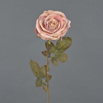 Artificial rose NAJMA, dusky pink, 26"/65cm, Ø4.3"/11cm