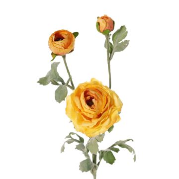 Artificial ranunculus COLUMBA, yellow-orange, 26"/65cm, Ø1"-3.5"/2,5-9cm Artificial ranunculus COLUMBA, yellow-orange, 26"/65cm, Ø1"-3.5"/2,5-9cm