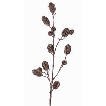 Artificial fir spray TEGMEN with fir cones, dark brown, 3ft/100cm