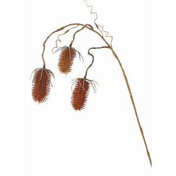 Artificial wild teasel LORCAN, brown-red, 3ft/90cm, Ø2.4"-3.1"/6-8cm