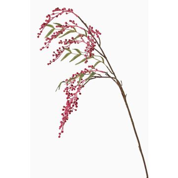 Artificial rowan spray JANNAH with fruits, dark pink, 33"/85cm