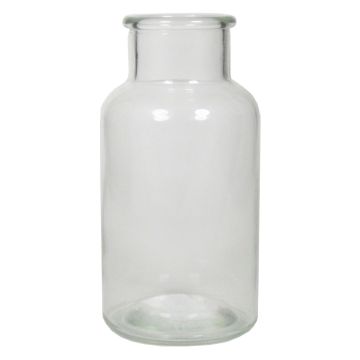 LORRIE decorative glass bottle, clear, 16 cm, Ø8.5 cm