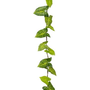 Artificial garland Syngonium OSSIAN, green, 6ft/185cm Artificial garland Syngonium OSSIAN, green, 6ft/185cm