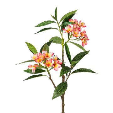 Decorative frangipani branch DRIFEN, yellow-pink, 4ft/110cm