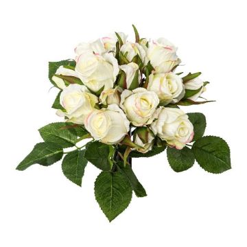 Artificial bouquet of roses MOLTA, cream, 12"/30cm