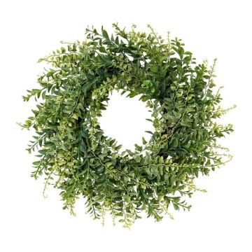 Decorative wreath Nephrolepis cordifolia VOPLI, green, Ø18"/45cm