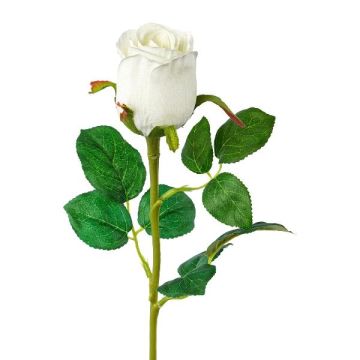 Artificial flower Rose KLONI, white, 20"/50cm