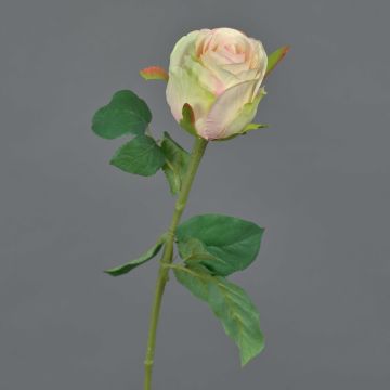 Artificial flower rose KLONI, green-peach-pink, 20"/50cm, Ø2.2"/5.5cm Artificial flower rose KLONI, green-peach-pink, 20"/50cm, Ø2.2"/5.5cm