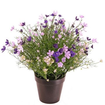 Impatiens decorative plant GISINDA in a decorative pot, purple-lilac, 16"/40cm Impatiens decorative plant GISINDA in a decorative pot, purple-lilac, 16"/40cm
