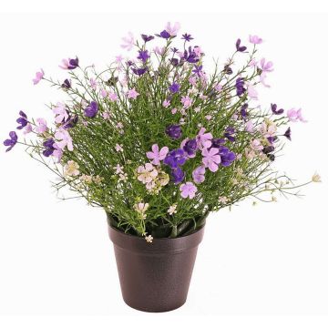 Impatiens decorative plant GISINDA in a decorative pot, purple-lilac, 16"/40cm Impatiens decorative plant GISINDA in a decorative pot, purple-lilac, 16"/40cm