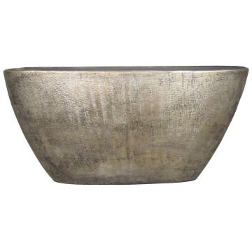 Decorative bowl little ship, ceramic, AGAPE with texture, gold, 29"x7"x14"/73x17x36cm
