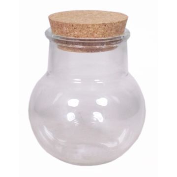 Conservation glass WINDA with cork, clear, 5.3"/13,5cm, Ø5"/13cm
