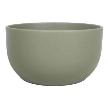 Bowl TEHERAN TOWER made of ceramic, olive green matt, 5.5"/14cm, Ø10"/26cm