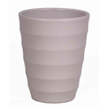 Ceramic flower pot IZEH for orchids, grey mat, 6.7"/17cm, Ø5.5"/14cm