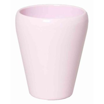Conical vase for orchids NAZARABAD, ceramic, soft pink, 6.7"/17cm, Ø5.5"/14cm