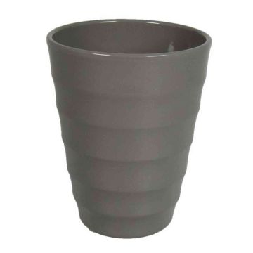 Ceramic flower pot IZEH for orchids, dark grey, 6.7"/17cm, Ø5.5"/14cm Ceramic flower pot IZEH for orchids, dark grey, 6.7"/17cm, Ø5.5"/14cm