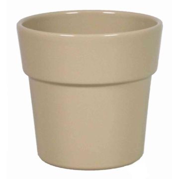 Pot with rim for orchids MARIVAN, ceramic, beige, 4.9"/12,5cm, Ø5.3"/13,5cm