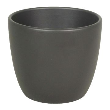 Ceramic pot for plants small TEHERAN BASAR, anthracite-matt, 3.9"/9,8cm, Ø4.7"/12cm Ceramic pot for plants small TEHERAN BASAR, anthracite-matt, 3.9"/9,8cm, Ø4.7"/12cm