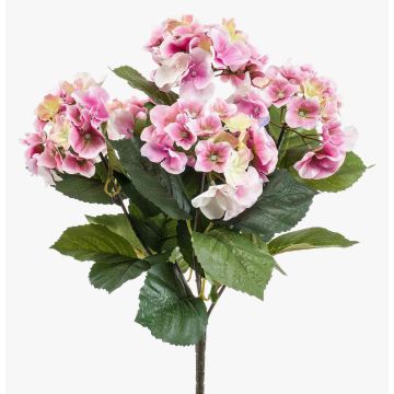 Artificial hydrangea JONE on stick, pink, 16"/40cm