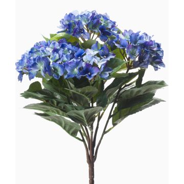 Fake flower hydrangea LAIDA on stick, blue, 14"/35cm
