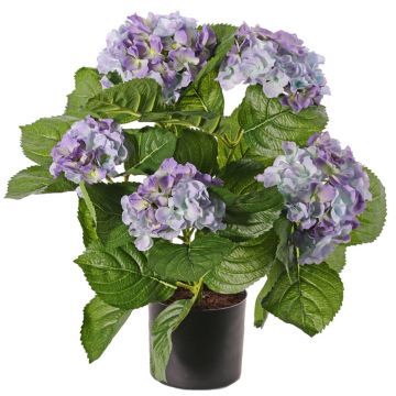 Artificial hydrangea flower TEMARI, violet, 14"/35cm, Ø4"-4.7"/10-12cm
