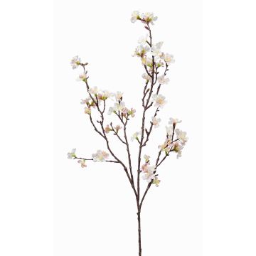 Artificial cherry blossom branch PALS with flowers, white-light pink, 3ft/95cm