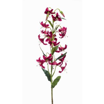 Artificial tiger lily flower ARAMAIO, burgundy red, 31"/80cm