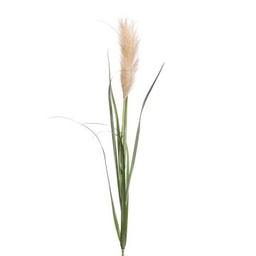 Artificial pampas grass ALCANTARA with panicle, green-brown, 4ft/120cm
