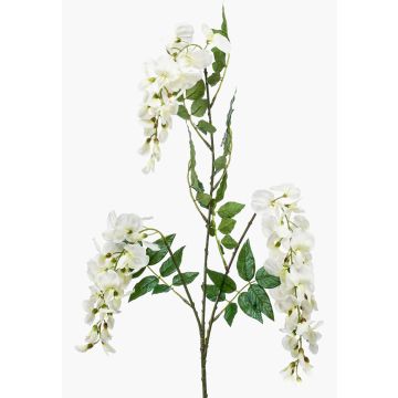 Artificial wisteria branch ONORATO with flowers, cream, 28"/70cm