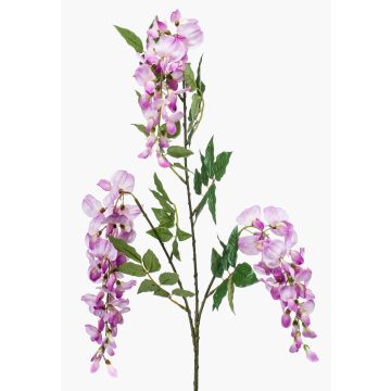 Artificial wisteria branch ONORATO with flowers, purple, 28"/70cm