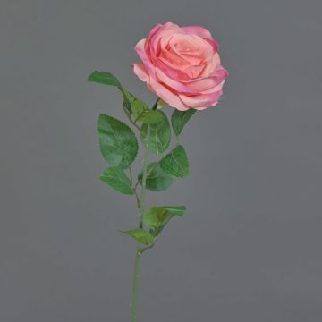 Rose artificial flower PEZOS, pink, 24"/60cm