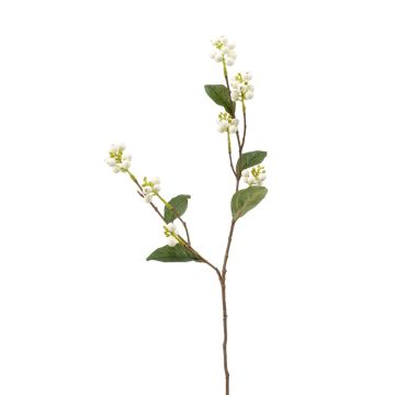 Artificial snowberry branch LIERGA with fruits, cream, 28"/70cm
