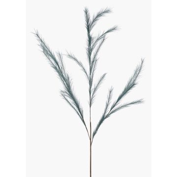Artificial feather grass branch YECORA, panicles, blue, 4ft/130cm