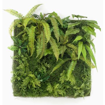 Artificial fern alocasia hedge / mat ALTERE green, 3ftx3ft/100x100cm
