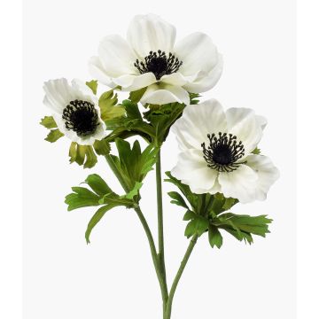 Fake windflower RUBINA, white, 22"/55 cm