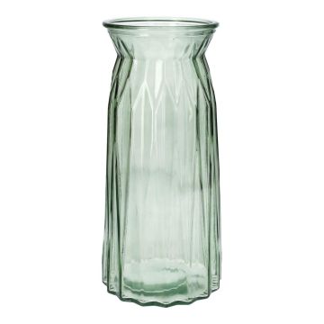 Glass Table vase RUBIE, green-clear, 24cm, Ø11cm