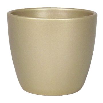 Ceramic flower pot TEHERAN BASAR, gold matt, 6"/15cm, Ø7"/17,5cm Ceramic flower pot TEHERAN BASAR, gold matt, 6"/15cm, Ø7"/17,5cm