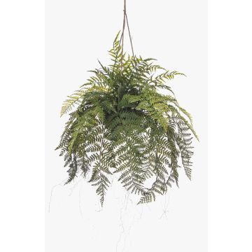 Artificial plant: GRALON hanging fern, ' ' decorative pot, roots, hanging, green, 31"/80cm Artificial plant: GRALON hanging fern, ' ' decorative pot, roots, hanging, green, 31"/80cm
