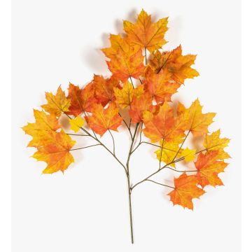 Artificial maple branch SILVO, flame-retardant, orange-yellow, 80cm