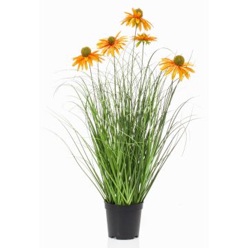 Artificial sunflower SHALLA with flowers, orange, 24"/60cm Artificial sunflower SHALLA with flowers, orange, 24"/60cm