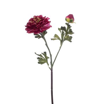Artificial ranunculus branch DUXLER, burgundy, 45cm
