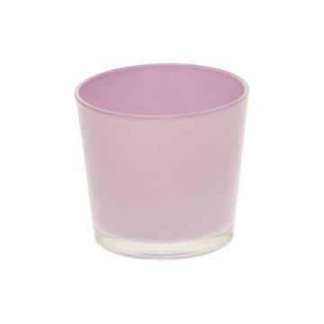 Plant pot ALENA, glass, purple, 4.9"/12,5cm, Ø5.2"/13,3cm