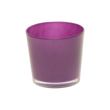 Plant pot ALENA, glass, dark purple, 4.9"/12,5cm, Ø5.2"/13,3cm