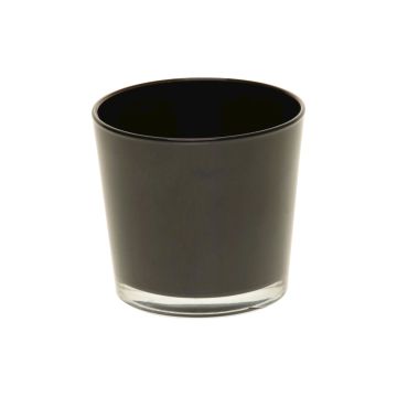 Plant pot ALENA, glass, black, 3.7"/9,5cm, Ø4.5"/11,5cm Plant pot ALENA, glass, black, 3.7"/9,5cm, Ø4.5"/11,5cm