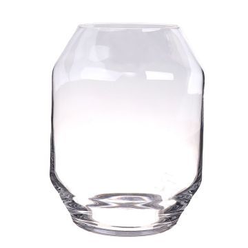 Large LEVIANO glass flower vase, clear, 40 cm, Ø30 cm