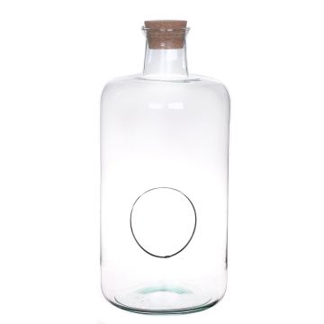 Plant terrarium ALDRIN with cork lid, eco glass, clear, 17"/43cm, Ø8"/20cm Plant terrarium ALDRIN with cork lid, eco glass, clear, 17"/43cm, Ø8"/20cm
